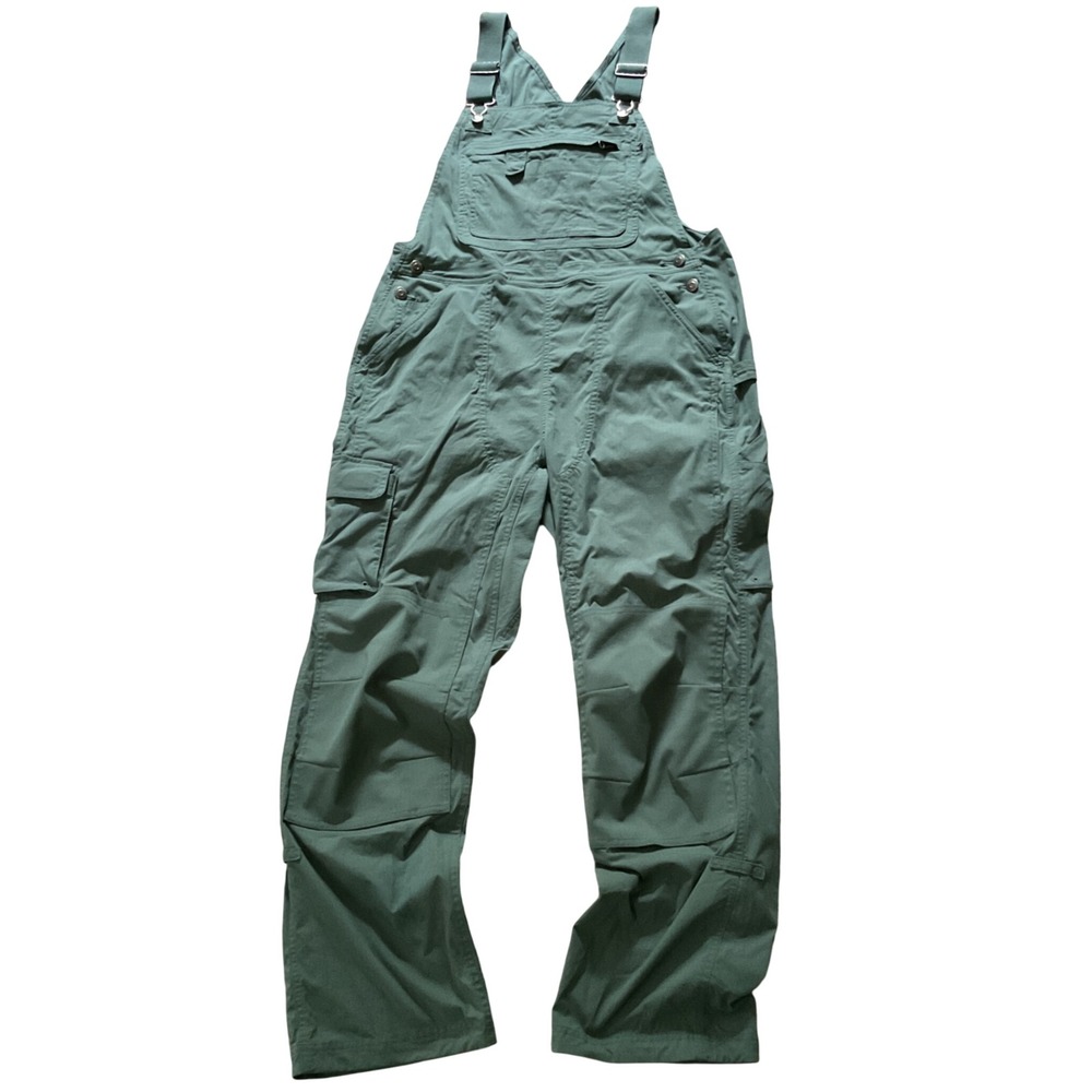 Duluth Trading Co Heirloom Gardening Bib Overalls Green Ripstop Cargo Pockets